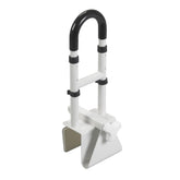drive Clamp-On Tub Rail, White Steel, 14½ – 17 Inch Height